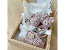 Baby Geburtsset, Geschenkbox Holz