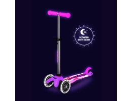 trottinette rose, leuchtet led plus, micro