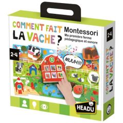 montessori spiel, headu, wie macht die Kuh?
