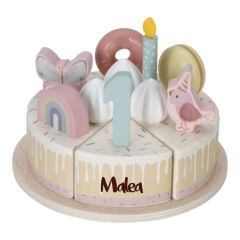 gateau d'anniversaire personnalisé, little dutch, en bois