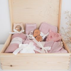 Großes Babyset zur Geburt, 8-teilig, Maylily rosa