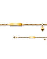 Baby Armband Gold 585 Gravurplatte, Gratis Versand in die Schweiz